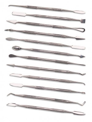 EURO TOOL Double Ended Wax Rifflers with Handle Set Of 10 FIL-991.50 