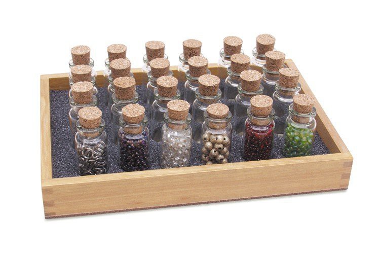 Wood Tray for Seed Bottles