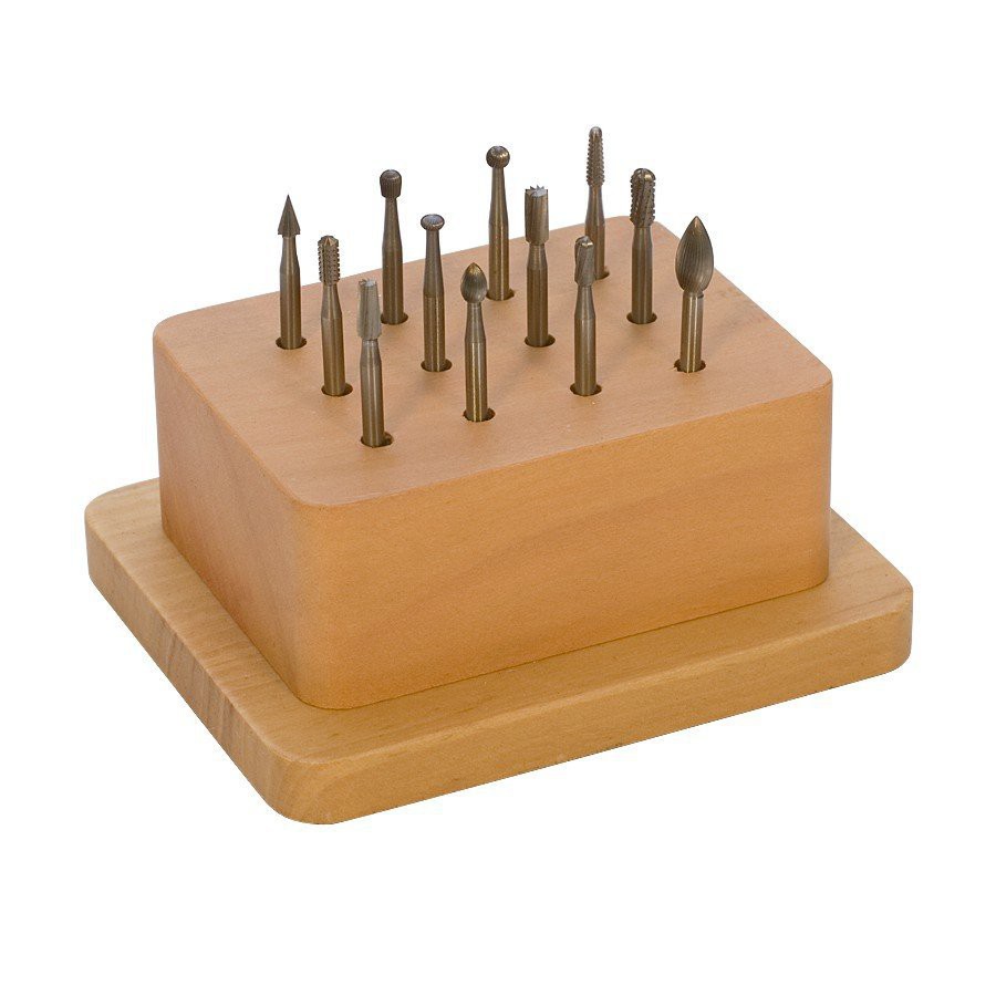 Wax Bur Sets in Wood Stand
