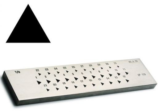 Triangular (140%) Tool Steel Drawplates